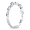 Thumbnail Image 2 of Diamond Milgrain Swirl Anniversary Ring 1/10 ct tw 14K White Gold