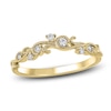 Thumbnail Image 1 of Diamond Milgrain Swirl Anniversary Ring 1/10 ct tw 14K Yellow Gold