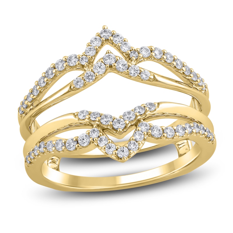 Main Image 1 of Diamond Contour Enhancer Ring 1/2 ct tw 14K Yellow Gold
