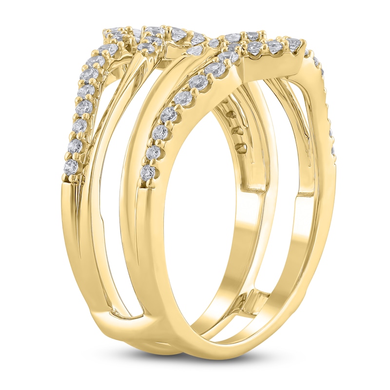 Main Image 2 of Diamond Contour Enhancer Ring 1/2 ct tw 14K Yellow Gold