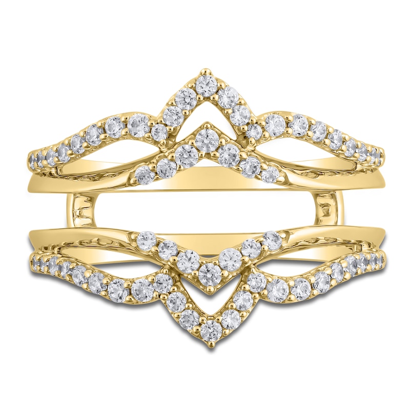 Diamond Contour Enhancer Ring 1/2 ct tw 14K Yellow Gold