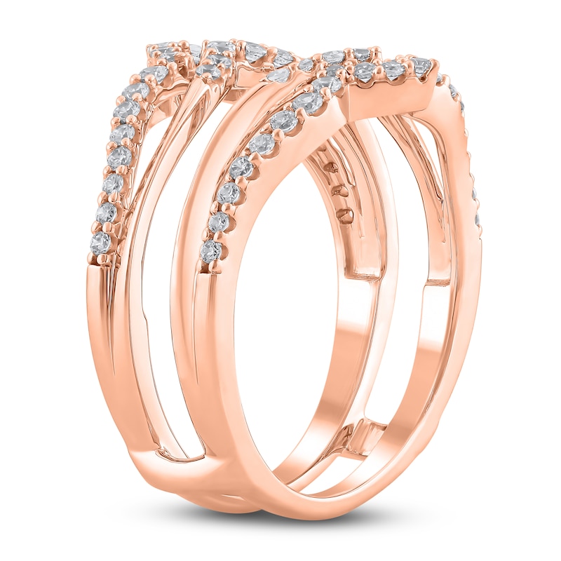 Main Image 2 of Diamond Contour Enhancer Ring 1/2 ct tw 14K Rose Gold