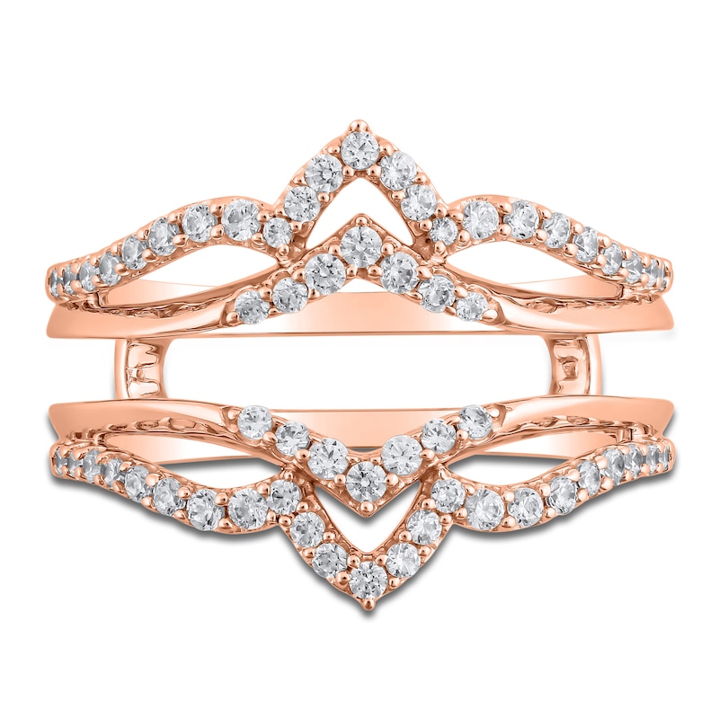 Main Image 3 of Diamond Contour Enhancer Ring 1/2 ct tw 14K Rose Gold