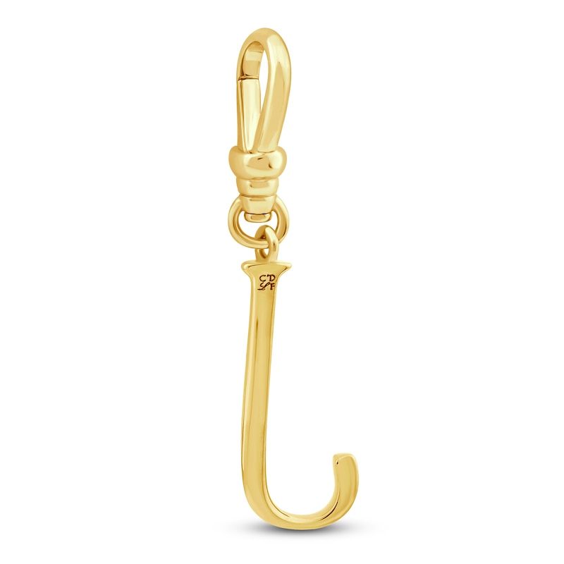 Main Image 2 of Charm'd by Lulu Frost Diamond Letter J Charm 1/15 ct tw Pavé Round 10K Yellow Gold