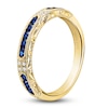 Thumbnail Image 2 of Kirk Kara Natural Blue Sapphire & Diamond Accent Wedding Band 18K Yellow Gold