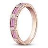 Thumbnail Image 1 of Kirk Kara Natural Pink Sapphire & Diamond Wedding Band 1/20 ct tw 18K Rose Gold