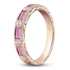 Thumbnail Image 2 of Kirk Kara Natural Pink Sapphire & Diamond Wedding Band 1/20 ct tw 18K Rose Gold