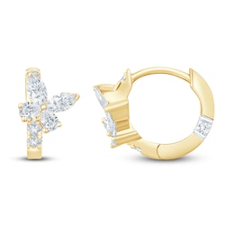 Pnina Tornai Pear, Round & Marquise-Cut Diamond Butterfly Hoop Earrings 5/8 ct tw 14K Yellow Gold