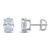 Thumbnail Image 1 of Oval-Cut Lab-Grown Diamond Solitaire Stud Earrings 1-1/4 ct tw 14K White Gold (F/SI2)