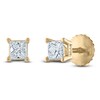 Thumbnail Image 2 of Princess-Cut Solitaire Stud Earrings 1/4 ct tw 14K Yellow Gold (I/I2)