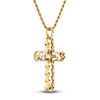Thumbnail Image 3 of 1933 by Esquire Men's Diamond Cross Necklace 1/4 ct tw 14K Yellow Gold Plated Sterling Silver 22"