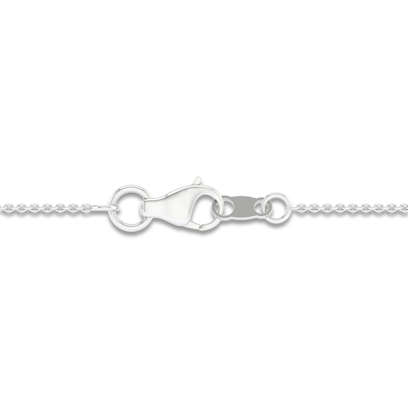 Main Image 5 of Lab-Grown Diamond Cross Necklace 1 ct tw 14K White Gold 18"