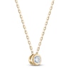 Thumbnail Image 2 of Certified Diamond Solitaire Necklace 1/10 ct tw 14K Yellow Gold (I/I1) 18"
