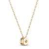 Thumbnail Image 3 of Certified Diamond Solitaire Necklace 1/10 ct tw 14K Yellow Gold (I/I1) 18"