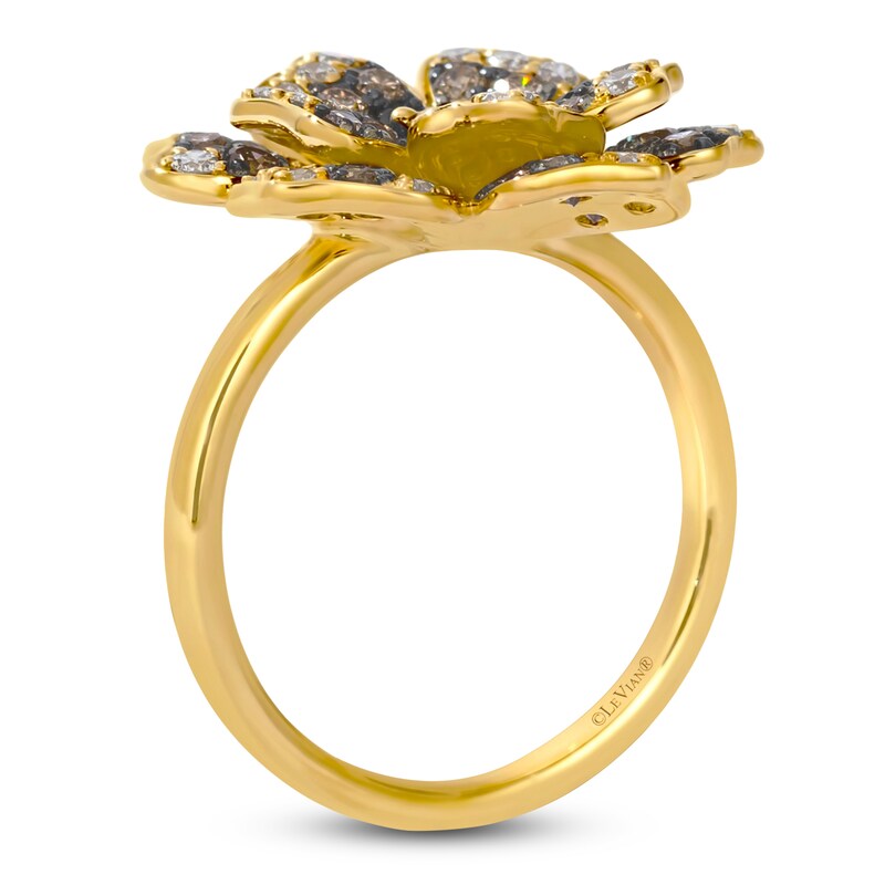 Main Image 2 of Le Vian Diamond Flower Ring 1-3/4 ct tw 14K Honey Gold
