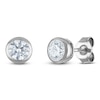 Thumbnail Image 2 of Certified Round-Cut Diamond Bezel-Set Solitaire Stud Earrings 3/4 ct tw 14K White Gold (I1/I)
