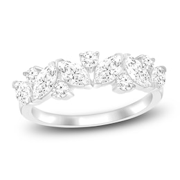Marquise & Round-Cut Lab-Grown Diamond Ring 1-1/2 ct tw 14K White Gold