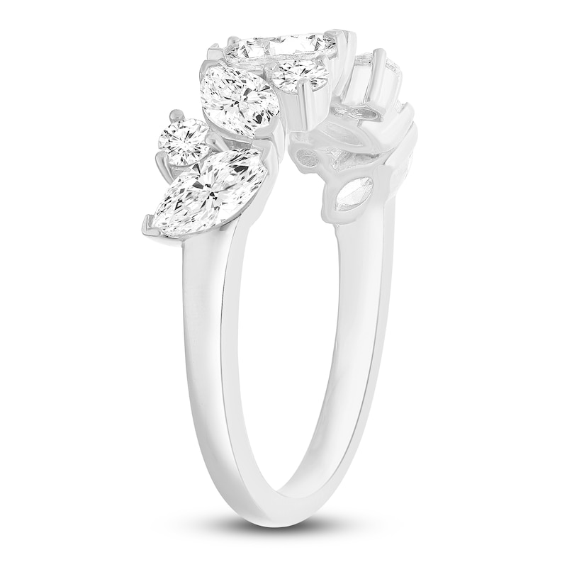 Main Image 2 of Marquise & Round-Cut Lab-Grown Diamond Ring 1-1/2 ct tw 14K White Gold