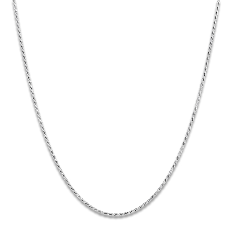 Main Image 1 of Solid Diamond-Cut Rope Chain Necklace 1.6mm Sterling Silver 20"