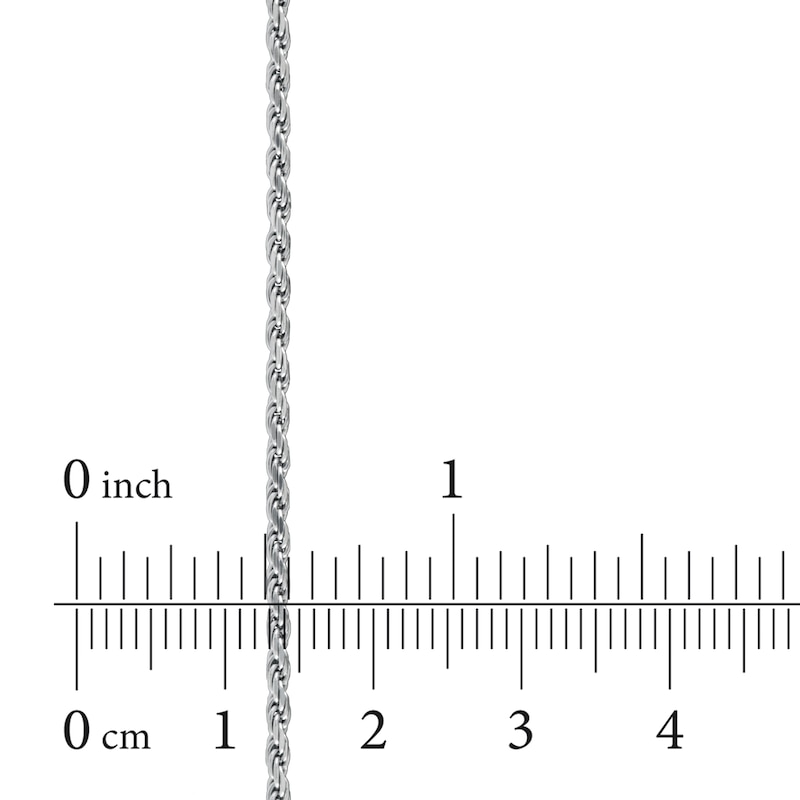Main Image 3 of Solid Diamond-Cut Rope Chain Necklace 1.6mm Sterling Silver 20"