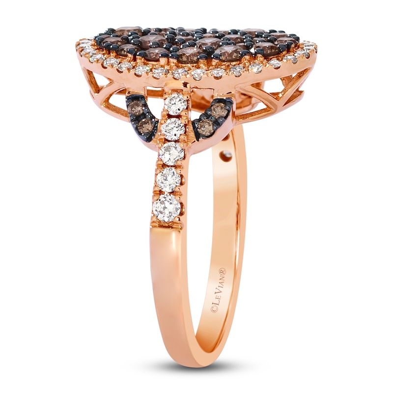 Main Image 2 of Le Vian Multi-Diamond Oval Ring 1-1/5 ct tw 14K Strawberry Gold