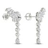 Thumbnail Image 2 of Marquise, Pear & Round-Cut Lab-Grown Diamond Climber Dangle Earrings 2-1/2 ct tw 14K White Gold