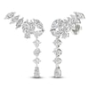 Thumbnail Image 3 of Marquise, Pear & Round-Cut Lab-Grown Diamond Climber Dangle Earrings 2-1/2 ct tw 14K White Gold
