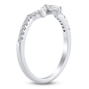 Thumbnail Image 2 of Certified Marquise & Round-Cut Diamond Anniversary Ring 1/3 ct tw 14K White Gold