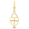 Thumbnail Image 1 of Charm'd by Lulu Frost Diamond Accent Heart with Cross Dangle Charm 10K Yellow Gold
