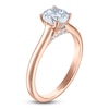 Thumbnail Image 2 of Round-Cut Lab-Grown Diamond Solitaire Plus Engagement Ring 1 ct tw 18K Rose Gold (VS2/F)
