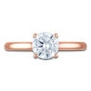 Thumbnail Image 3 of Round-Cut Lab-Grown Diamond Solitaire Plus Engagement Ring 1 ct tw 18K Rose Gold (VS2/F)