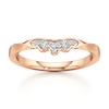 Thumbnail Image 1 of J'Lure Lab-Grown Diamond Scalloped Wedding Band 1/8 ct tw 18K Rose Gold