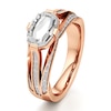 Thumbnail Image 4 of J'Lure Lab-Created Diamond Oval Portrait-Cut Engagement Ring 1-3/8 ct tw 18K Rose Gold