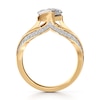Thumbnail Image 2 of J'Lure Lab-Grown Diamond Leaf Step-Cut Engagement Ring 3-1/2 ct tw 18K Yellow Gold