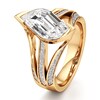 Thumbnail Image 4 of J'Lure Lab-Grown Diamond Leaf Step-Cut Engagement Ring 3-1/2 ct tw 18K Yellow Gold