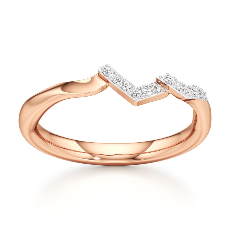 Main Image 1 of J'Lure Lab-Grown Diamond Wedding Band 1/15 ct tw 18K Rose Gold