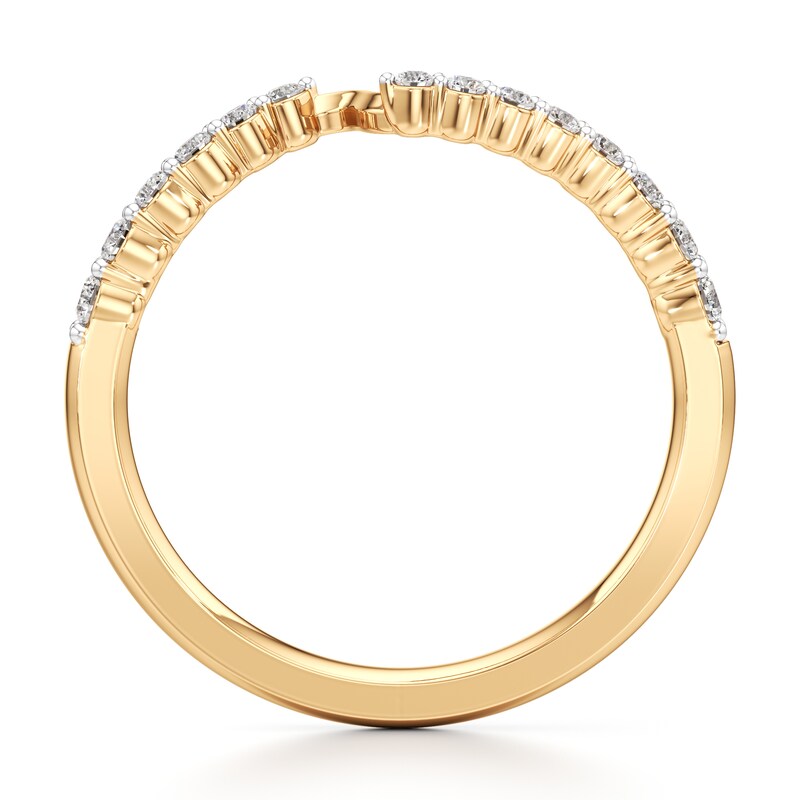 Main Image 2 of J'Lure Lab-Grown Diamond Contour Wedding Band 1/4 ct tw 18K Yellow Gold