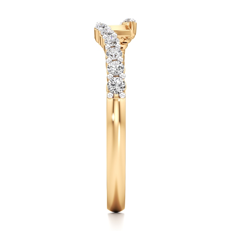 Main Image 3 of J'Lure Lab-Grown Diamond Contour Wedding Band 1/4 ct tw 18K Yellow Gold