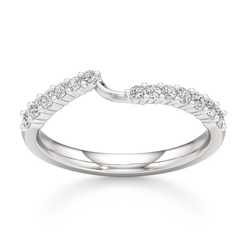 Main Image 1 of J'Lure Lab-Grown Diamond Contour Wedding Band 1/3 ct tw 18K White Gold