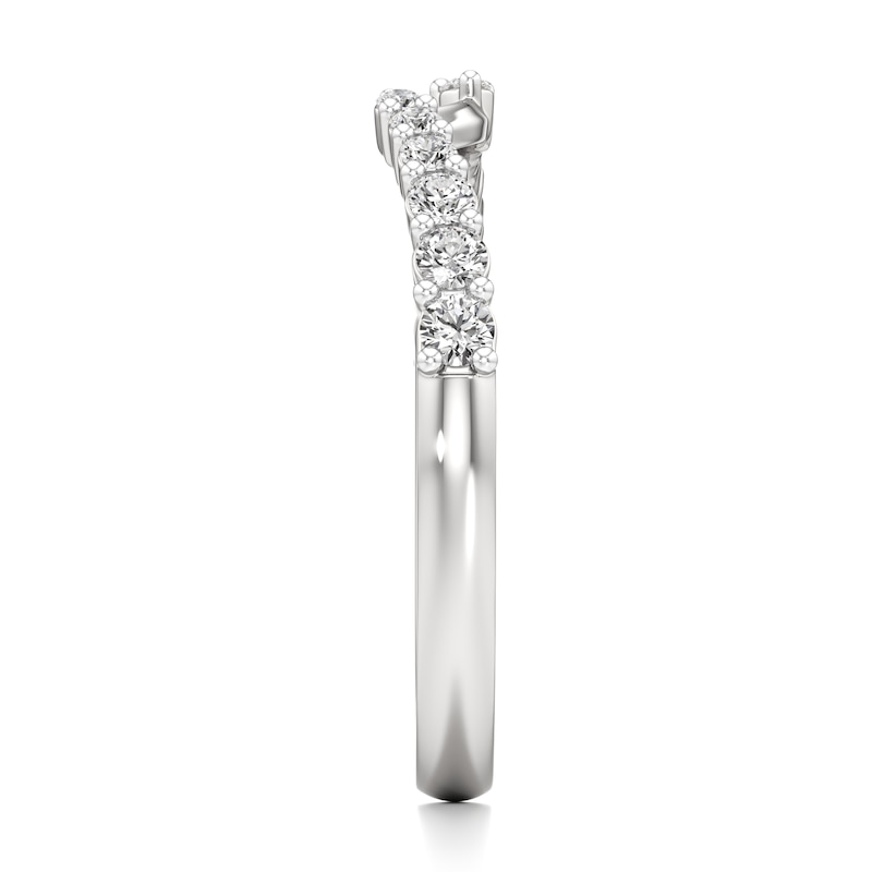 Main Image 3 of J'Lure Lab-Grown Diamond Contour Wedding Band 1/3 ct tw 18K White Gold