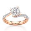 Thumbnail Image 1 of J'Lure Square-Emerald Step-Cut Lab-Grown Diamond Bypass Engagement Ring 2-3/8 ct tw 18K Rose Gold