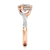 Thumbnail Image 3 of J'Lure Square-Emerald Step-Cut Lab-Grown Diamond Bypass Engagement Ring 2-3/8 ct tw 18K Rose Gold