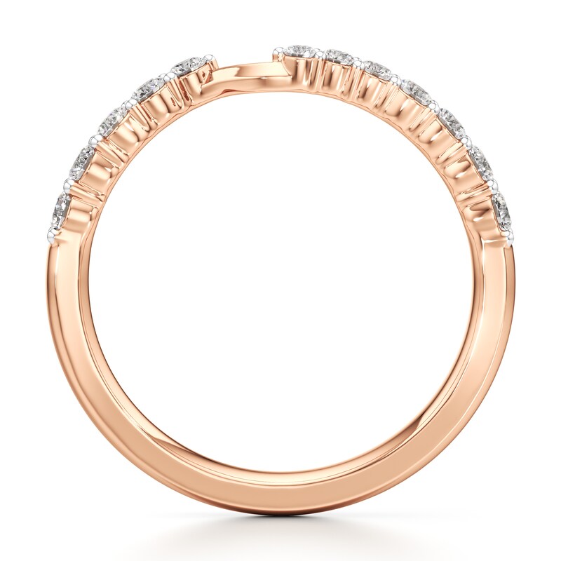 Main Image 2 of J'Lure Lab-Grown Diamond Contour Wedding Band 3/8 ct tw 18K Rose Gold