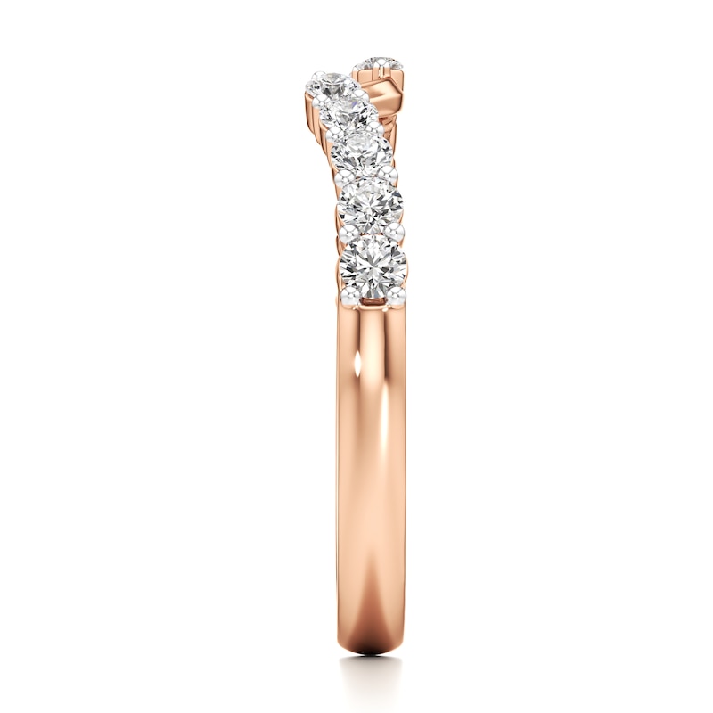 Main Image 3 of J'Lure Lab-Grown Diamond Contour Wedding Band 3/8 ct tw 18K Rose Gold