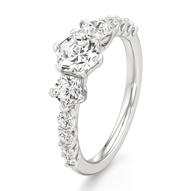 Main Image 4 of J'Lure Hexagon Brilliant-Cut Lab-Grown Diamond Engagement Ring 1-7/8 ct tw 18K White Gold