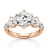 Thumbnail Image 1 of J'Lure Hexagon Step-Cut Lab-Grown Diamond Engagement Ring 4-3/4 ct tw 18K Rose Gold