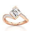 Thumbnail Image 1 of J'Lure Carre Step-Cut Lab-Grown Diamond Bypass Engagement Ring 2-1/4 ct tw 18K Rose Gold