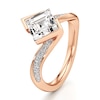 Thumbnail Image 4 of J'Lure Carre Step-Cut Lab-Grown Diamond Bypass Engagement Ring 2-1/4 ct tw 18K Rose Gold