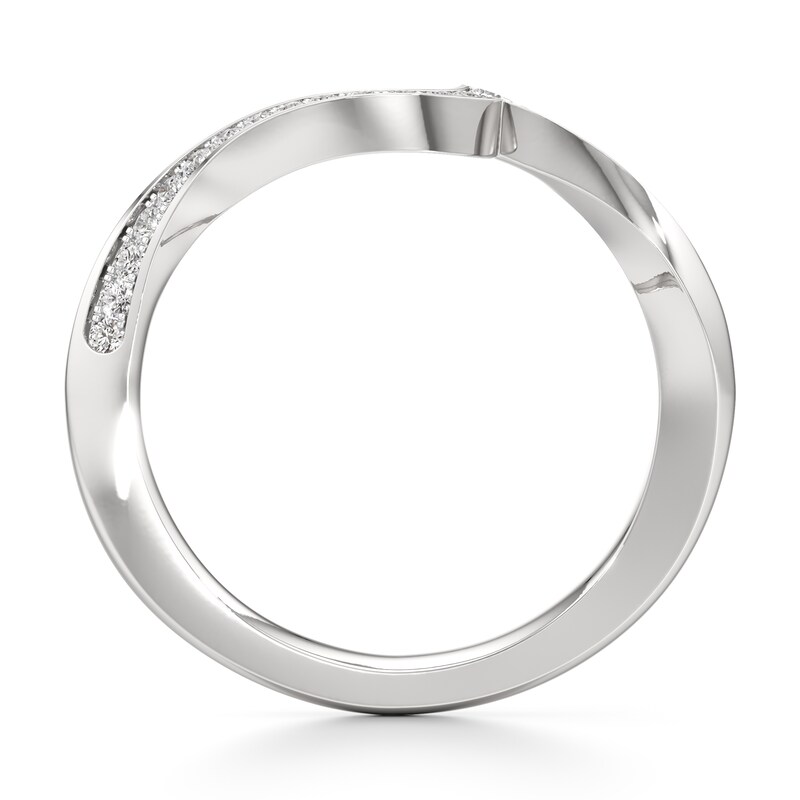 Main Image 2 of J'Lure Lab-Grown Diamond Contour Wedding Band 1/5 ct tw 18K White Gold