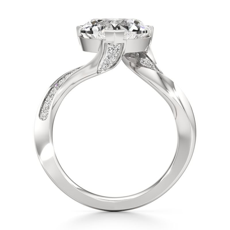 Main Image 2 of J'Lure Heart Brilliant-Cut Lab-Grown Diamond Bypass Engagement Ring 3-1/4 ct tw 18K White Gold